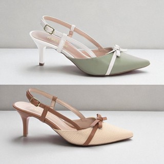 Scarpin Slingback Salto Fino Baixo 6cm Sapato Feminino Torricella Calcanhar Aberto Tiras Fivela Laço em Oferta na Shopee