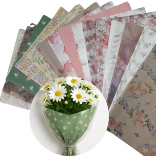 Papel de Seda Estampado Flores Florais 50x35cm com 25 ou 50 Folhas em Oferta na Shopee