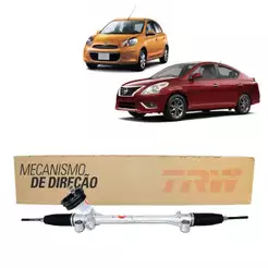 Caixa Direção Trw Mecanica Eletrica Versa 2009 a 2020 Nissan March 2011 a 2020