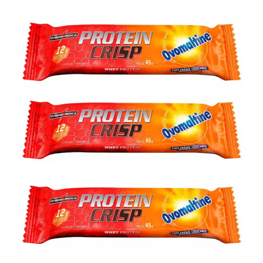 Kit 3 Unidades Protein Crisp Bar Ovomaltine - Integral Médica em Oferta na Shopee