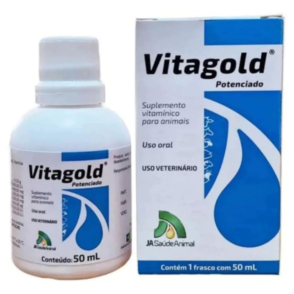 Vitagold Potenciado 50 mL – Suplemento Vitamínico para Animais em Oferta na Shopee