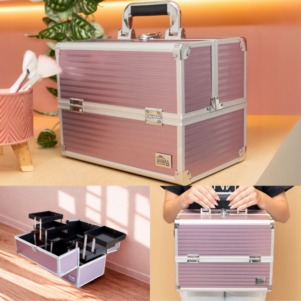 Maleta De Maquiagem Profissional Anna Make R300 Vazia em Oferta na Shopee