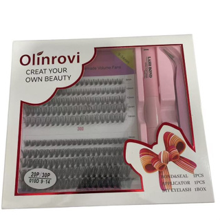 Kit de Cílios Postiços DIY com Cola e Pinça  | Alongamento de Cílios em Casa OLINROVI em Oferta na Shopee