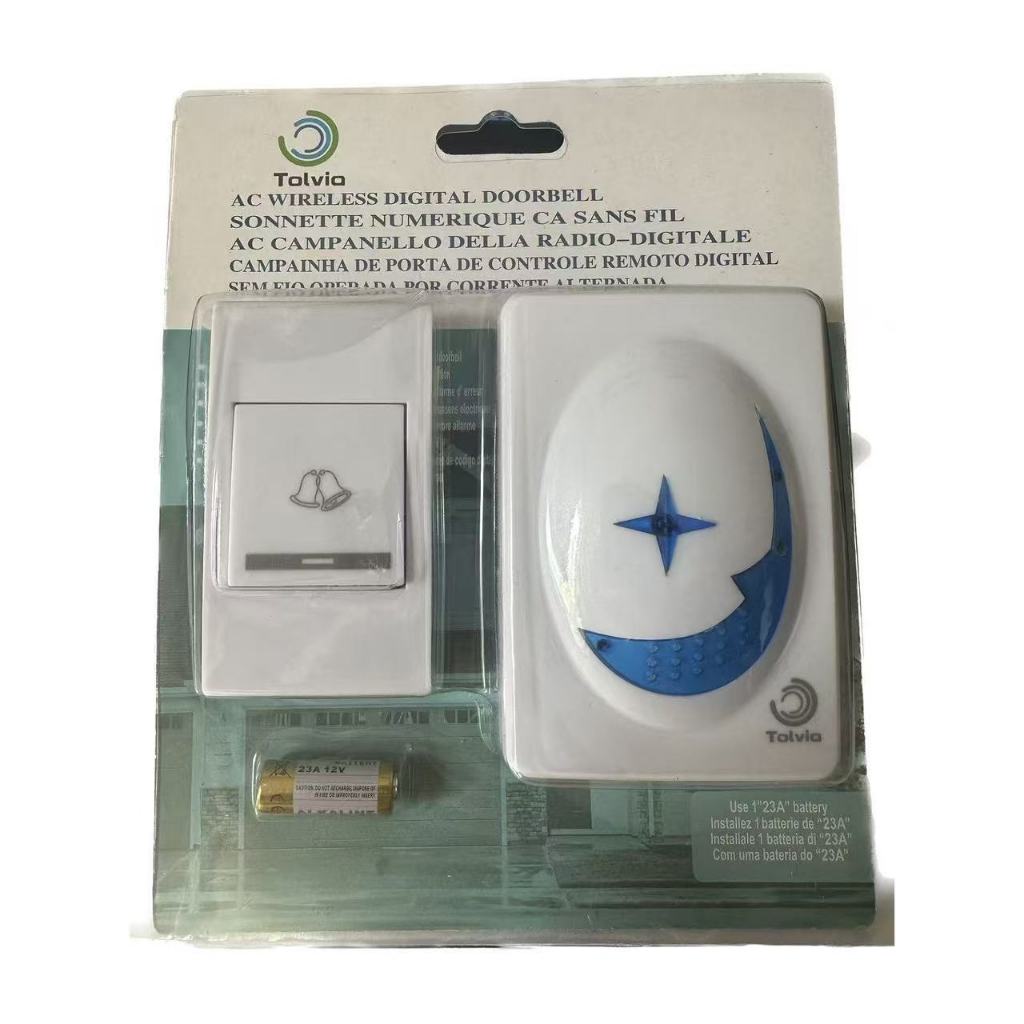 Campainha Wireless S/fio Resistente Agua C/ Pilha 36 Toques