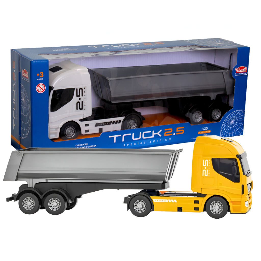 Brinquedo Infantil Caminhão Truck Basculante Realista Miniatura Para Menino- Usual Brinquedos