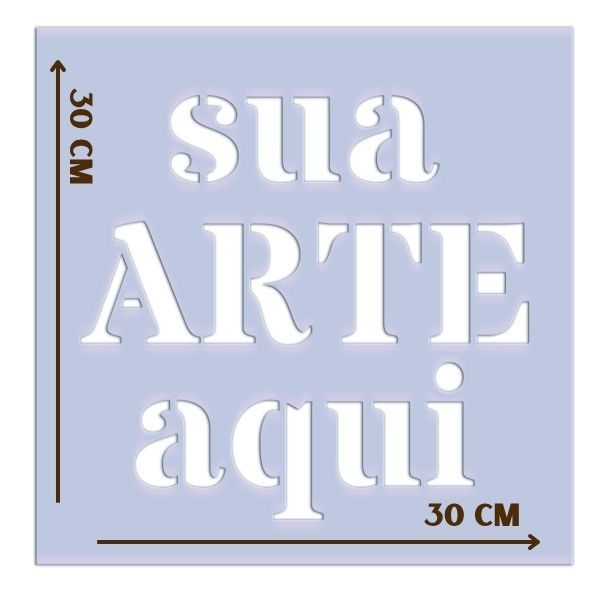 Stencil Personalizado 30x30 - Acetato Azul (arte do Cliente) em Oferta na Shopee
