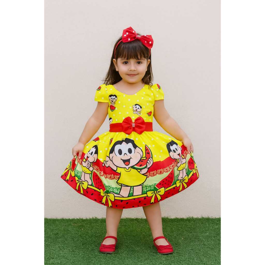 Vestido da Magali, Comilona, Melancia, Festas, Aniversário