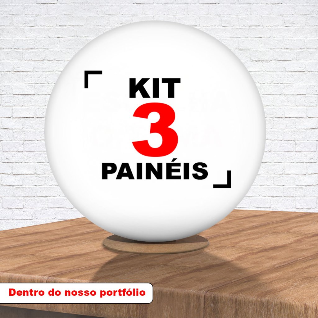 Kit 3 Painel Redondo 50x50cm Tecido Sublimado Escolha Seu Tema Aqui em Oferta na Shopee