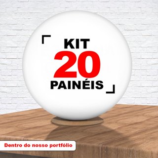 Kit 20 Painel Redondo 50x50cm Tecido Sublimado Escolha Seu Tema Aqui em Oferta na Shopee