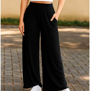 Calça Pantalona em Viscolycra Com Bolso Confortável Estilo Alfaiataria em Oferta na Shopee