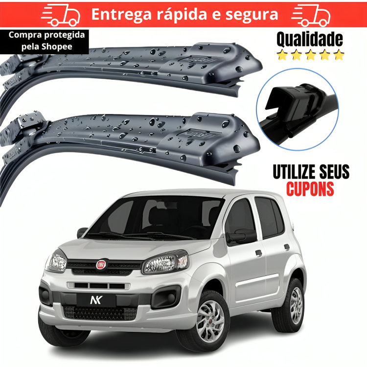 Par Palheta Limpador Parabrisa Fiat Uno Vivace Way 2016 á 2022 Mod. Original em Oferta na Shopee