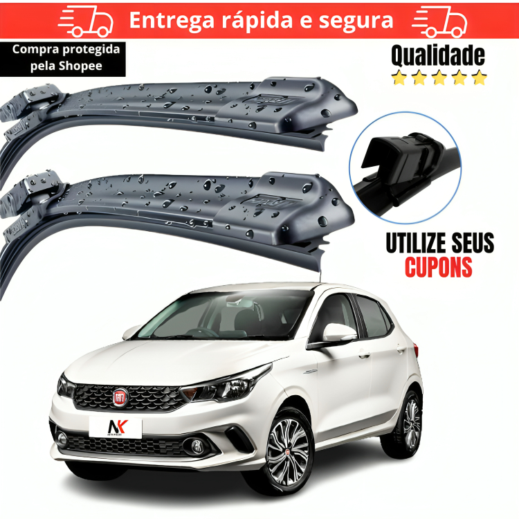 Par Palheta Limpador Parabrisa Fiat Argo 2017 2018 á 2022 Mod. Original em Oferta na Shopee