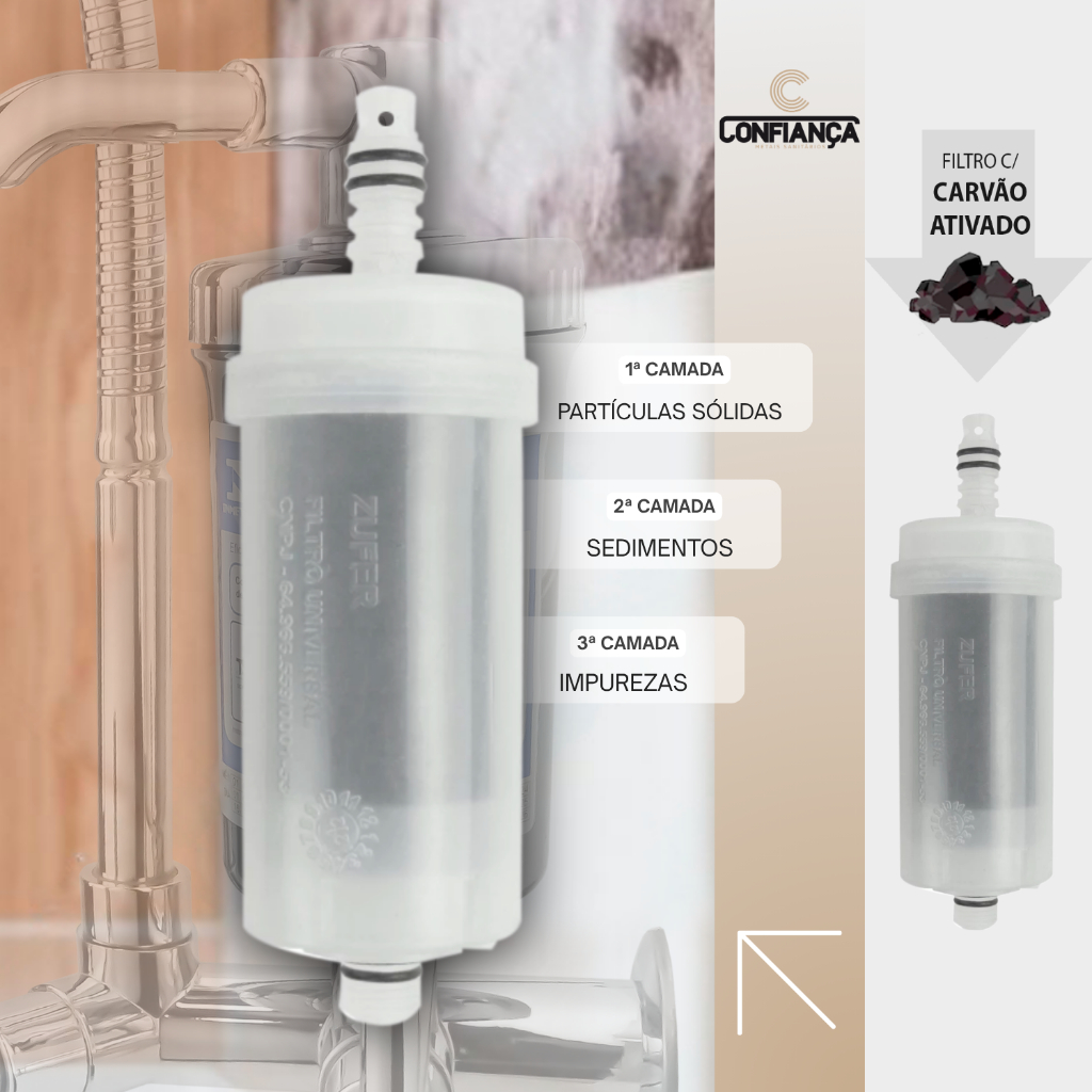 Filtro Torneira Refil Vela modelo Zufer Pró-Saúde em Oferta na Shopee