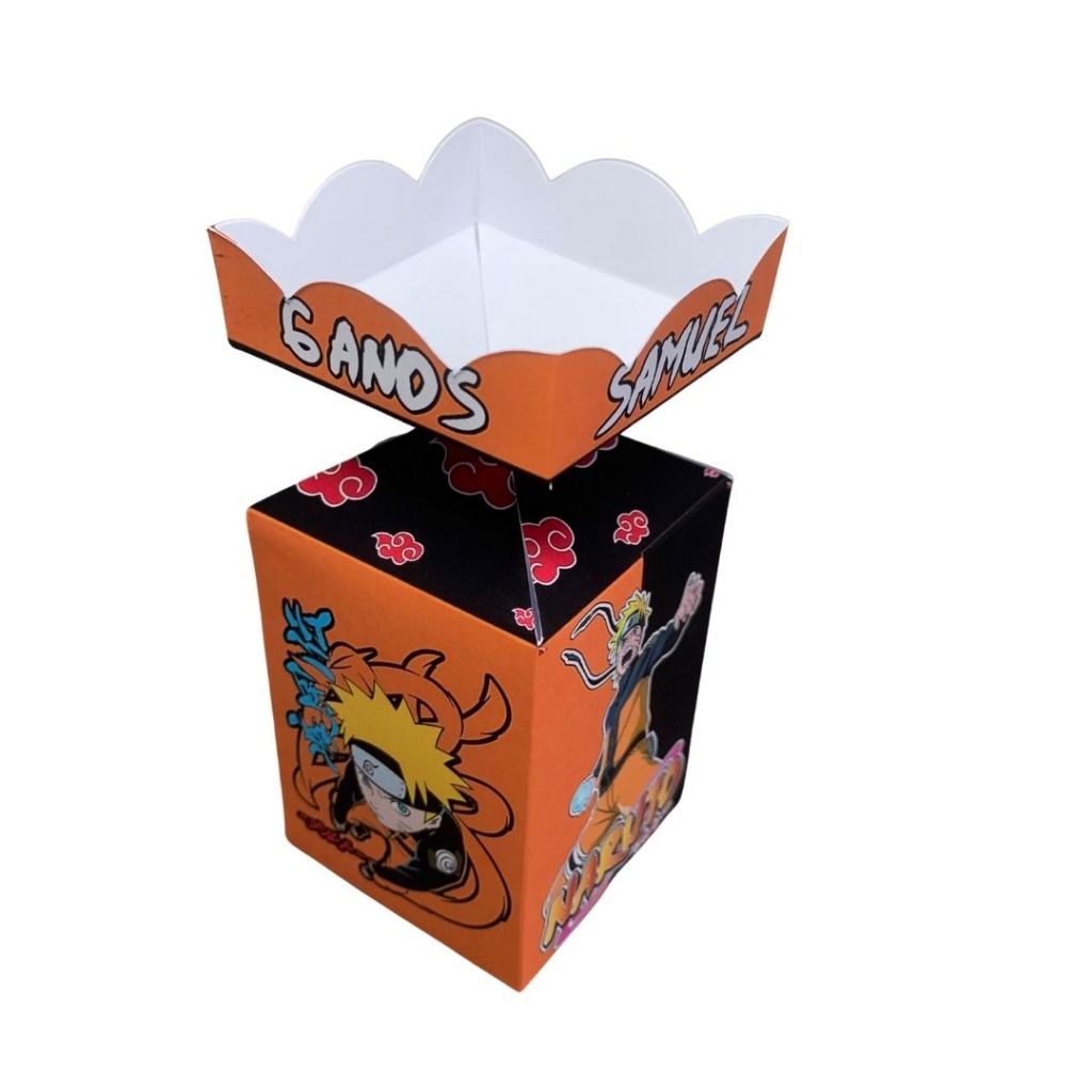 Caixinhas Naruto Meia Bala Personalizada Com Nome e Idade Para Festas de Aniversario e Lembrancinhas