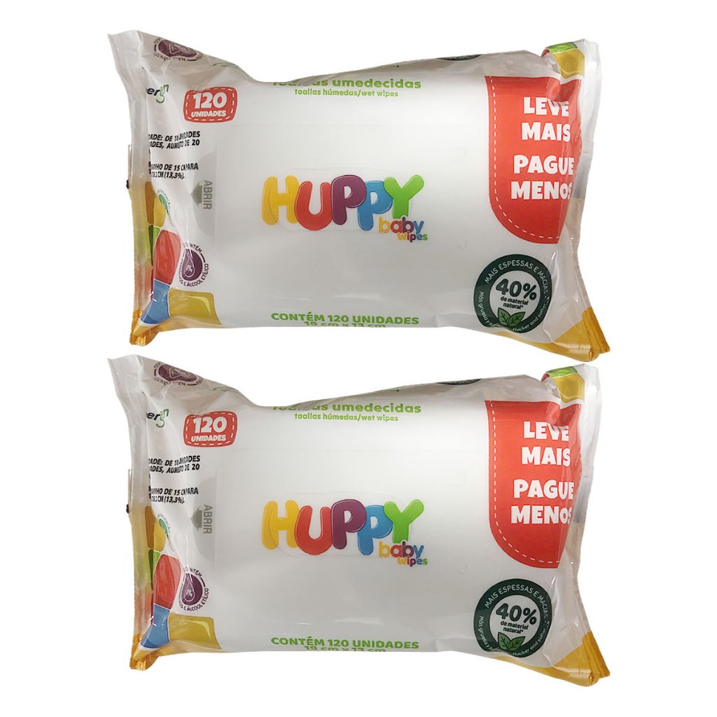 Kit 240 Toalhas Umedecidas Huppy Baby em Oferta na Shopee