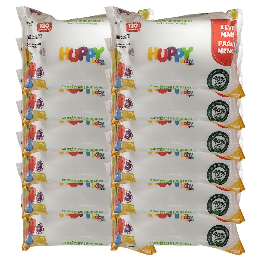 Kit 1440 Toalhas Umedecidas Huppy Baby - Mom & Baby
