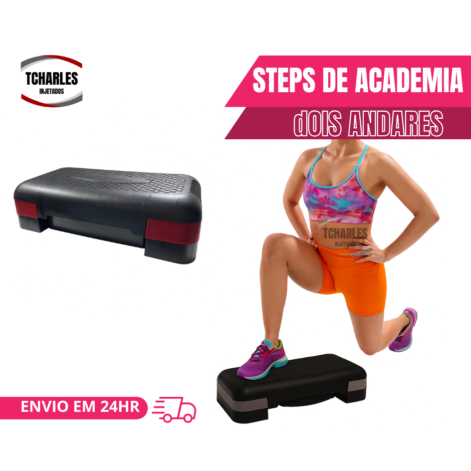 Step Academia Exercício Treino Aeróbico Altura Ajustável - Super resistente