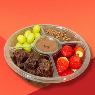 Petisqueira 4 Divisórias Bandeja C/ Tampa G540 Doces 25 Un em Oferta na Shopee