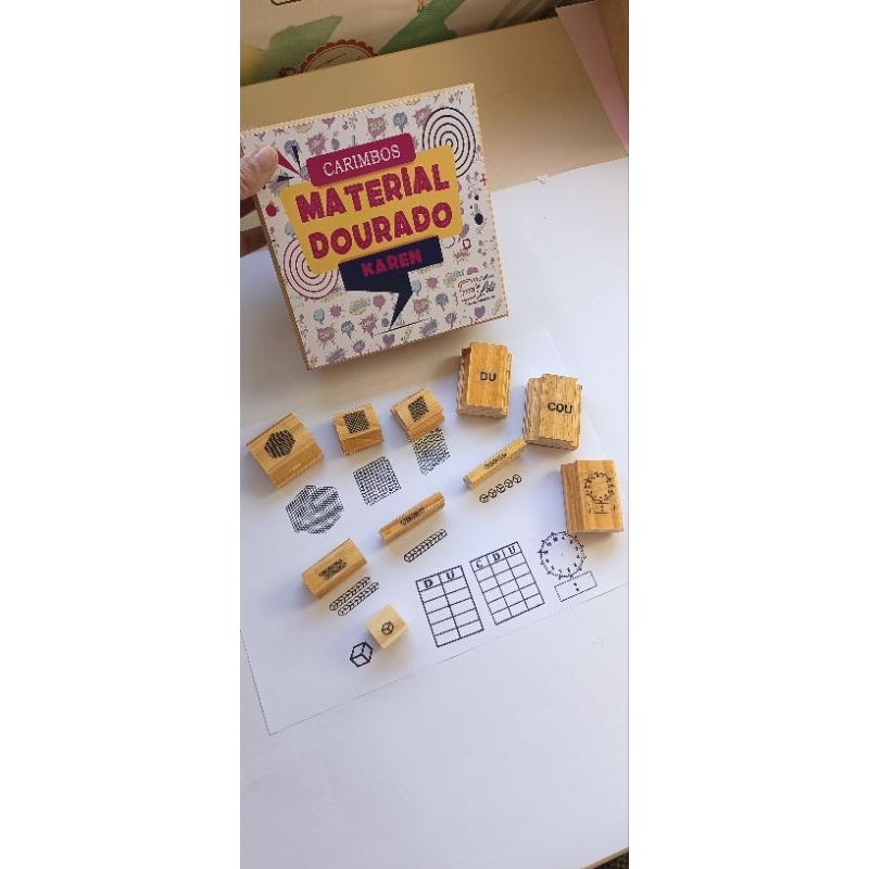 CARIMBOS Material Dourado com Relógio em Oferta na Shopee