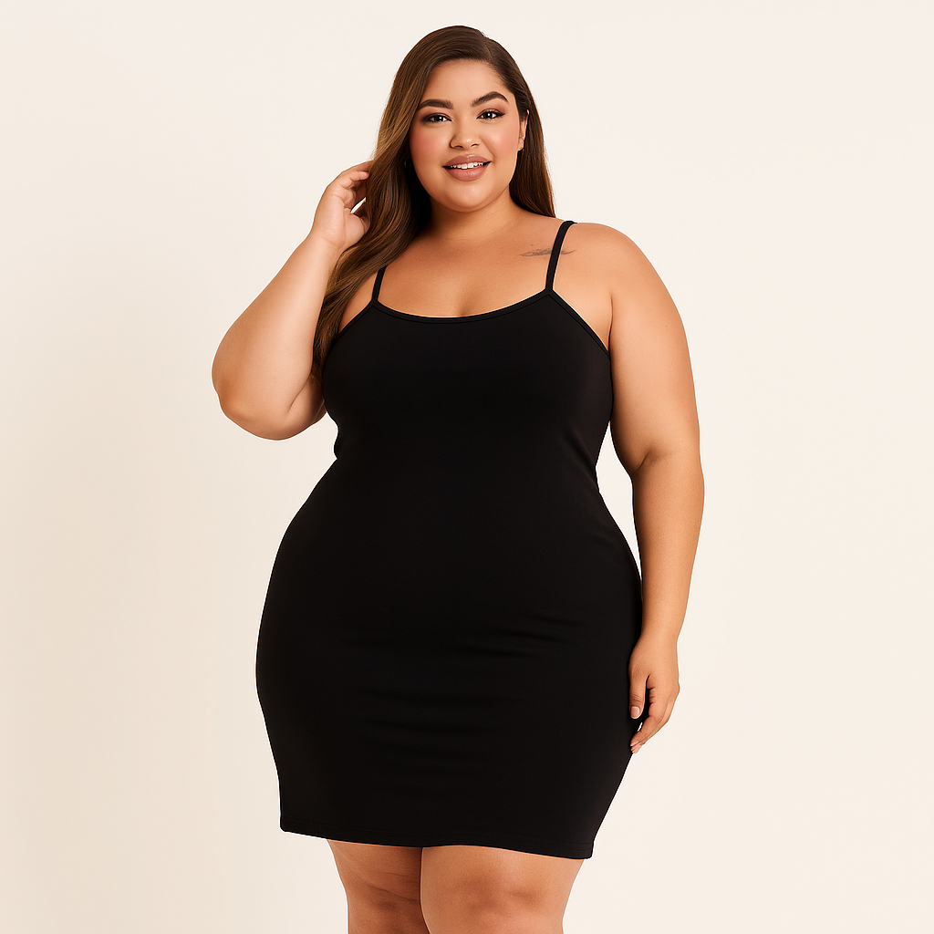Vestido Segunda Pele Anágua Plus Size Ideal para Usar por Baixo e Tampar Transparência em Oferta na Shopee