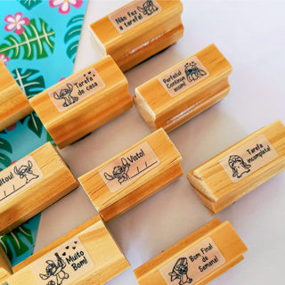 Kit Carimbo Pedagógico Stitch - 4x2cm Carimbo Escolar Infantil para Professores Incentivo Escolar em Oferta na Shopee