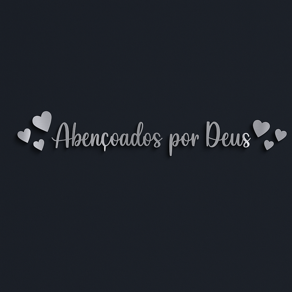 Quadro Decorativo Sala Quarto Abençoado Por Deus e 6 Corações Acrílico em Oferta na Shopee