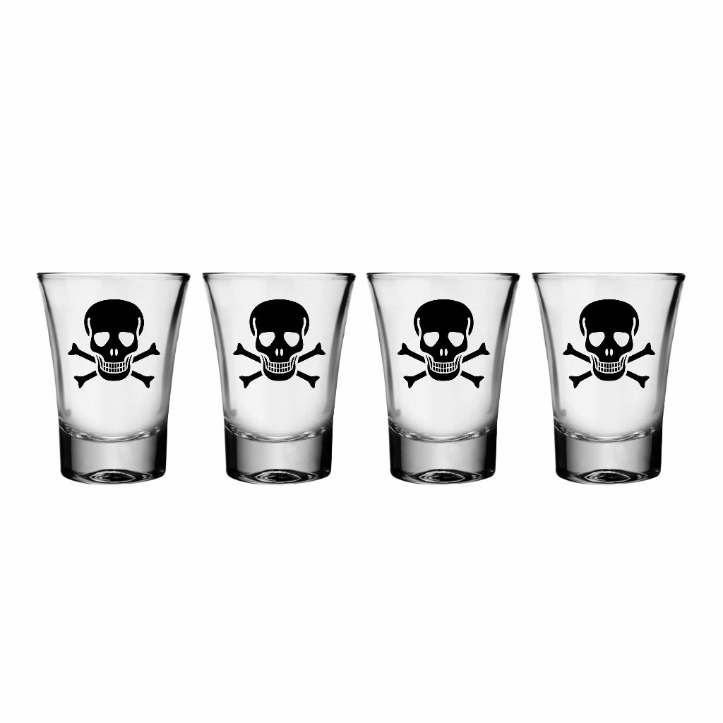Kit Shot de Vidro Caveiras (60ml)