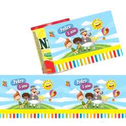 Adesivo Personalizado p/ Lata de Leite 380g/400g (Ninho) (não serve p/ NAN)