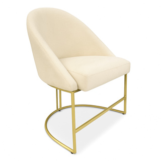 Cadeira de Sala de Estar ou Escritório – Veludo  e Base Dourada Elegante em Oferta na Shopee