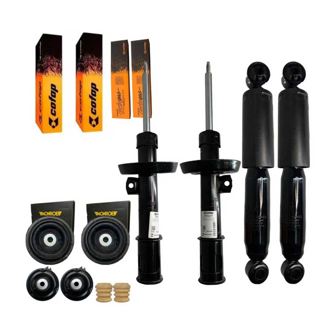 JOGO AMORTECEDOR DIANTEIRO E TRASEIRO TURBOGAS ORIGINAL COFAP + KIT BATENTE DIANTEIRO ASTRA 1.8 2.0 8V 1998 99 00 A 2011