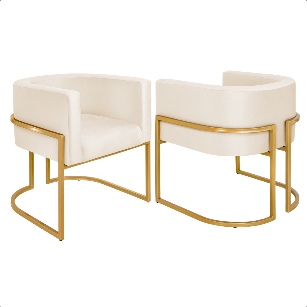 Kit Poltrona para sala tecido veludo casa escritorio consutorio tecido veludo Kit 2 Poltronas moderna envio rapido