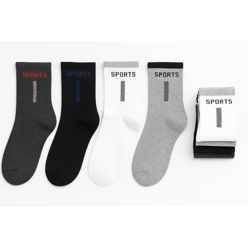 Kit com 24 Pares Meia de Cano Alto com Algodão