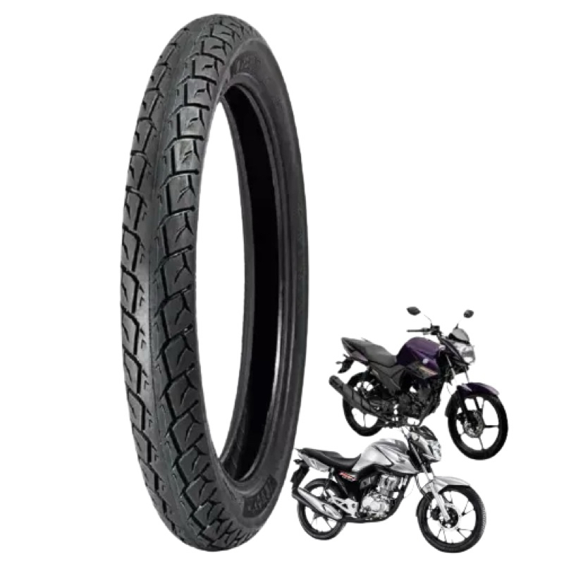 Pneu Traseiro Huoshan  90/90-18 Cg Titan Fan 125/150/160 BORRACHA VIPAL