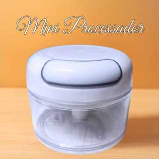 Mini Processador Triturador Manual Alho Pimenta Cebola Temperos 2 Lâminas