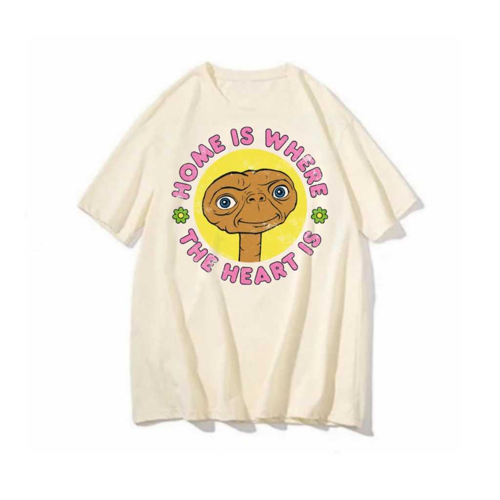 Camiseta ET frase Home is Where - [EXCLUSIVA] Blusa divertida estampada alien filme Et tshirt frases