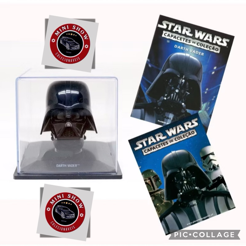 MINIATURA DE CAPACETE STAR WARS DARTH VADER COM FASCÍCULO