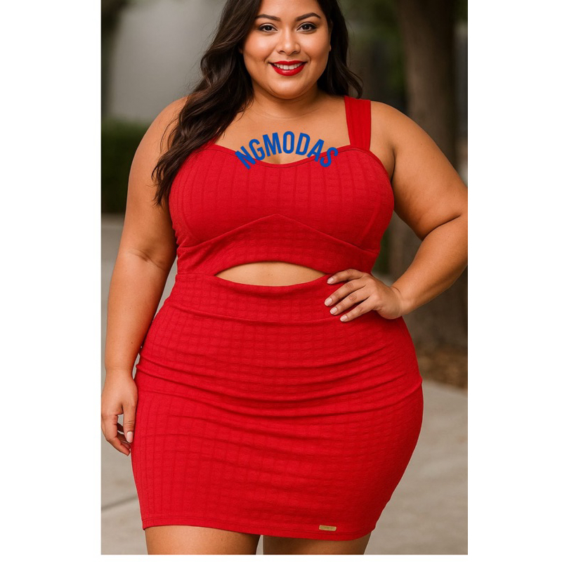 vestido  con alça tubinho plus size