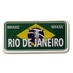 Imã De Geladeira mini Placa Carro Lembrança Rio De Janeiro
