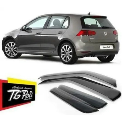 Calha de Chuva Volkswagen Novo Golf 2014 2015 2016 2017 2018 2019 TGPoli 100% Acrílico Fumê 22.016
