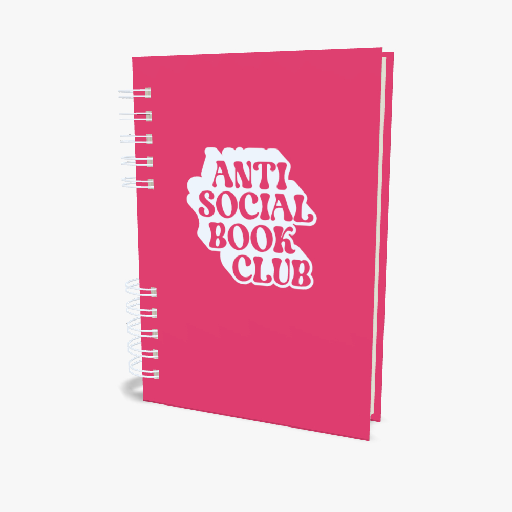 Diário Caderno de leitura Anti Social Book Club | Wire-o A5 120 páginas pólen | Planner literário