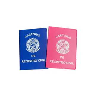 Porta Certidão de Nascimento Azul e Rosa 12x17cm – Capa Protetora Registro Civil em PVC em Oferta na Shopee