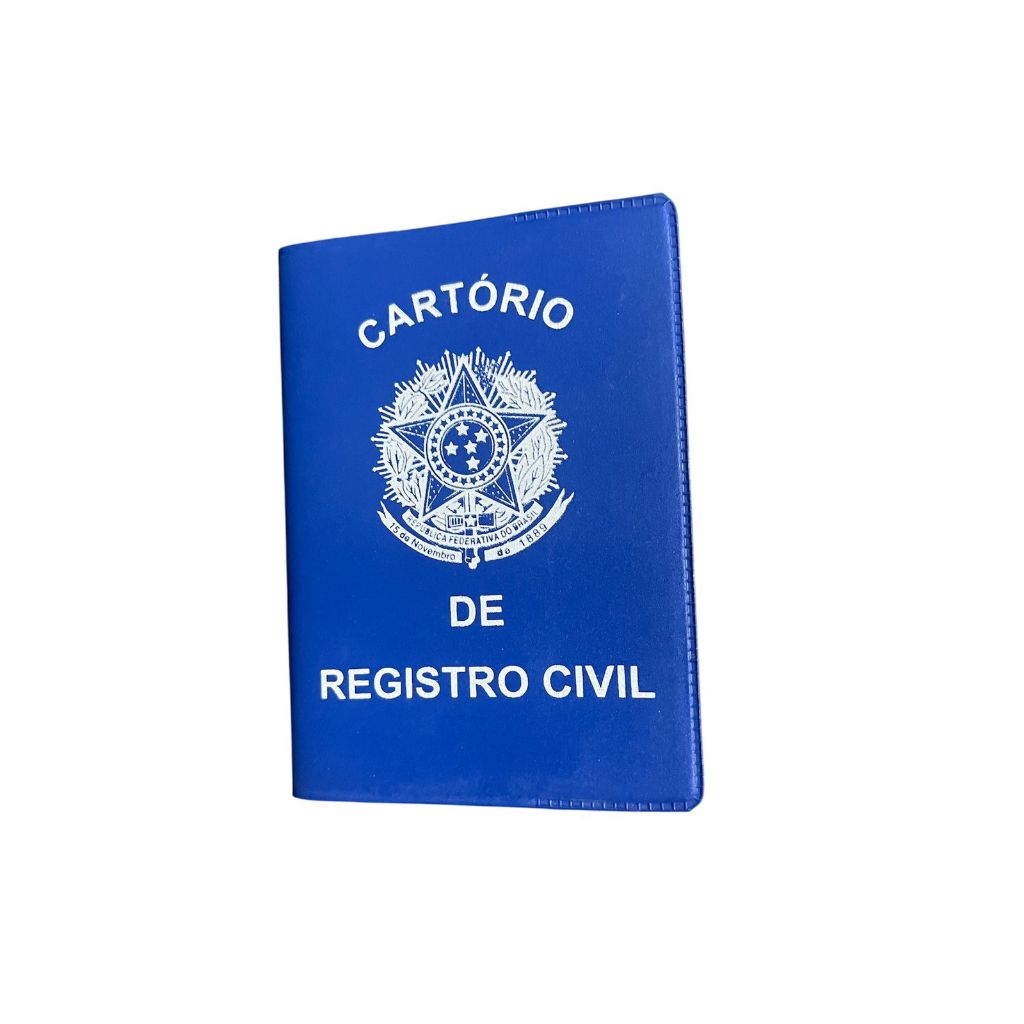 Porta Certidão de Nascimento Azul e Rosa 12x17cm – Capa Protetora Registro Civil em PVC — imagem 2 de 2