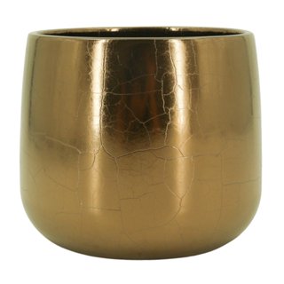 Vaso Cachepot Cerâmica Holandês - Bretagne Ouro em Oferta na Shopee
