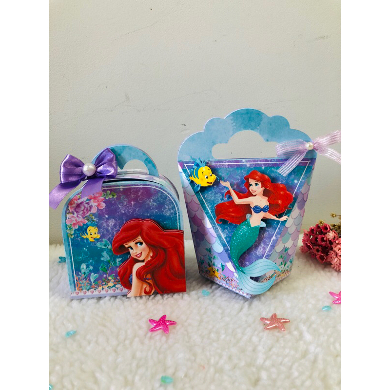 Kit Maletinhas Personalizadas Aniversário Sereia/ Pequena Sereia/ Princesa Ariell/ Lembrancinha Sereia/ PEGUE E MONTE