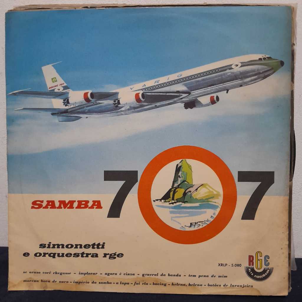 LP SAMBA 707 - SIMONETTI E ORQUESTRA RGE / MONO / LP COM SINAIS DE USO E RISCOS SUPERFICIAIS /  CAPA MUITO BOA / CX LP66