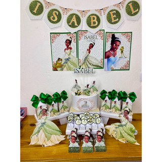 Kit Festa em Casa - A Princesa e o Sapo lembrancinhas festa infantil princesas personalizados - festa - caixinha milk