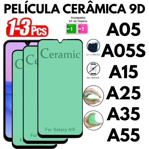 Película De Cerâmica Flexível Hidrogel 3D/9D Para Samsung A05 A05S A15 A25 A35 A55