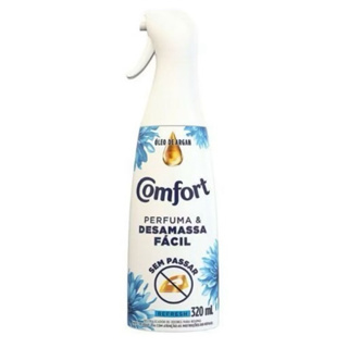 Desamassante com Óleo de Argan 320ml Perfuma, Tira Amassados e Elimina Odores Sem Passar em Oferta na Shopee