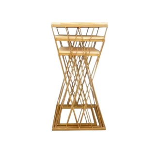 mesa treliça kit com 3 peças decoração aniversário festa eventos dourada em Oferta na Shopee