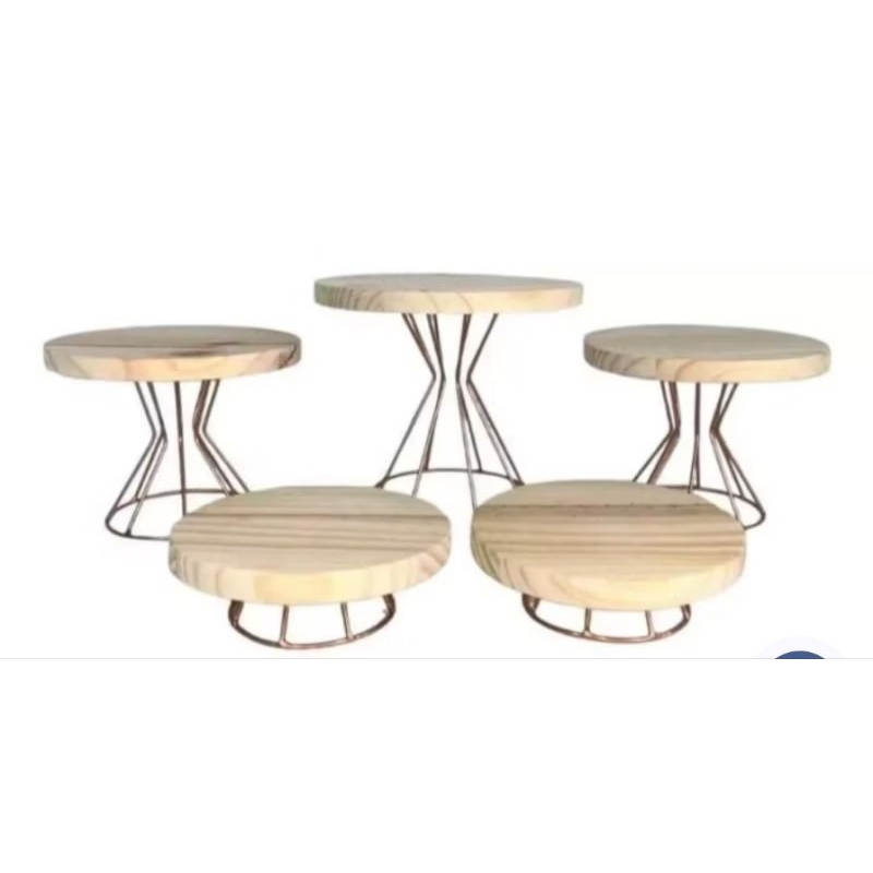 kit com 5 peças boleira e doceiras decoração aniversário festa eventos em Oferta na Shopee